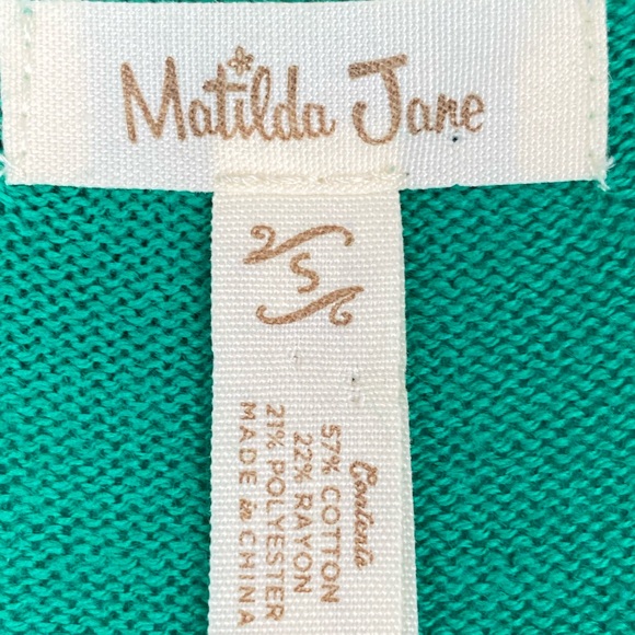 Matilda Jane size Small Women’s Spring To Mind Green Ruffle Cardigan Sweater - Picture 3 of 5